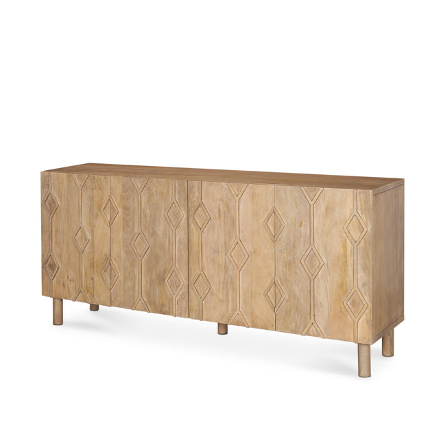 Mercana Heera Light Brown Diamond w/ Shelf Motif Sideboard