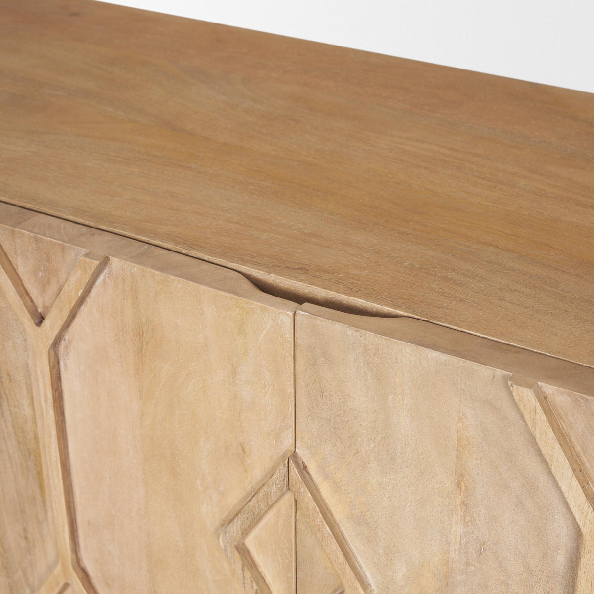 Mercana Heera Light Brown Diamond w/ Shelf Motif Sideboard