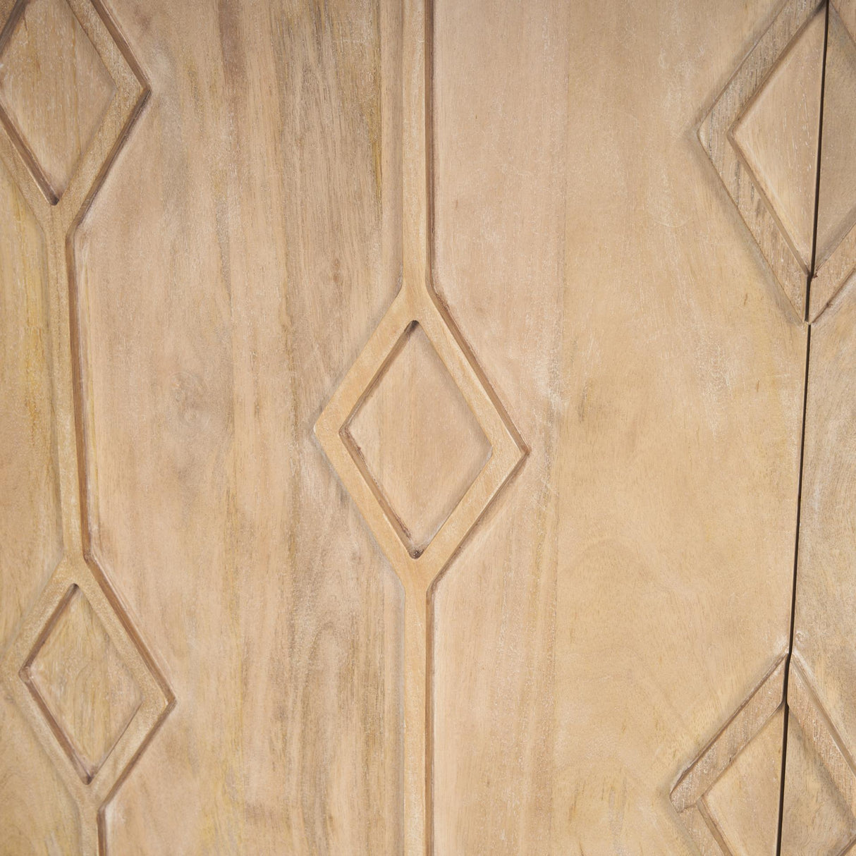 Mercana Heera Light Brown Diamond w/ Shelf Motif Sideboard