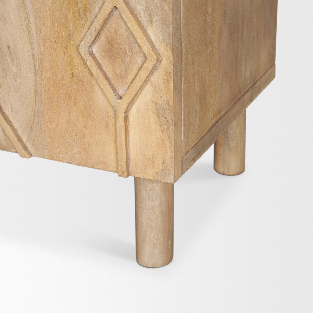 Mercana Heera Light Brown Diamond w/ Shelf Motif Sideboard