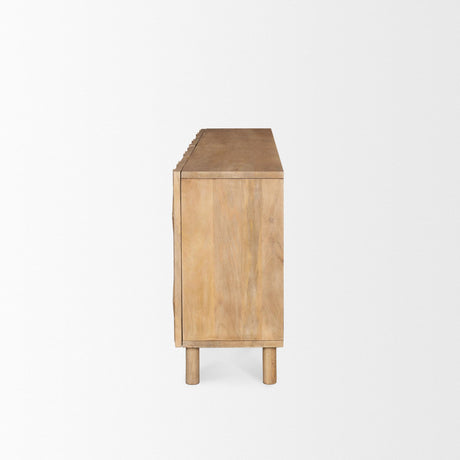 Mercana Heera Light Brown Diamond w/ Shelf Motif Sideboard