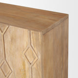 Mercana Heera Light Brown Diamond w/ Shelf Motif Sideboard