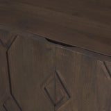 Mercana Heera Dark Brown Diamond Motif w/ Shelf Accent Cabinet