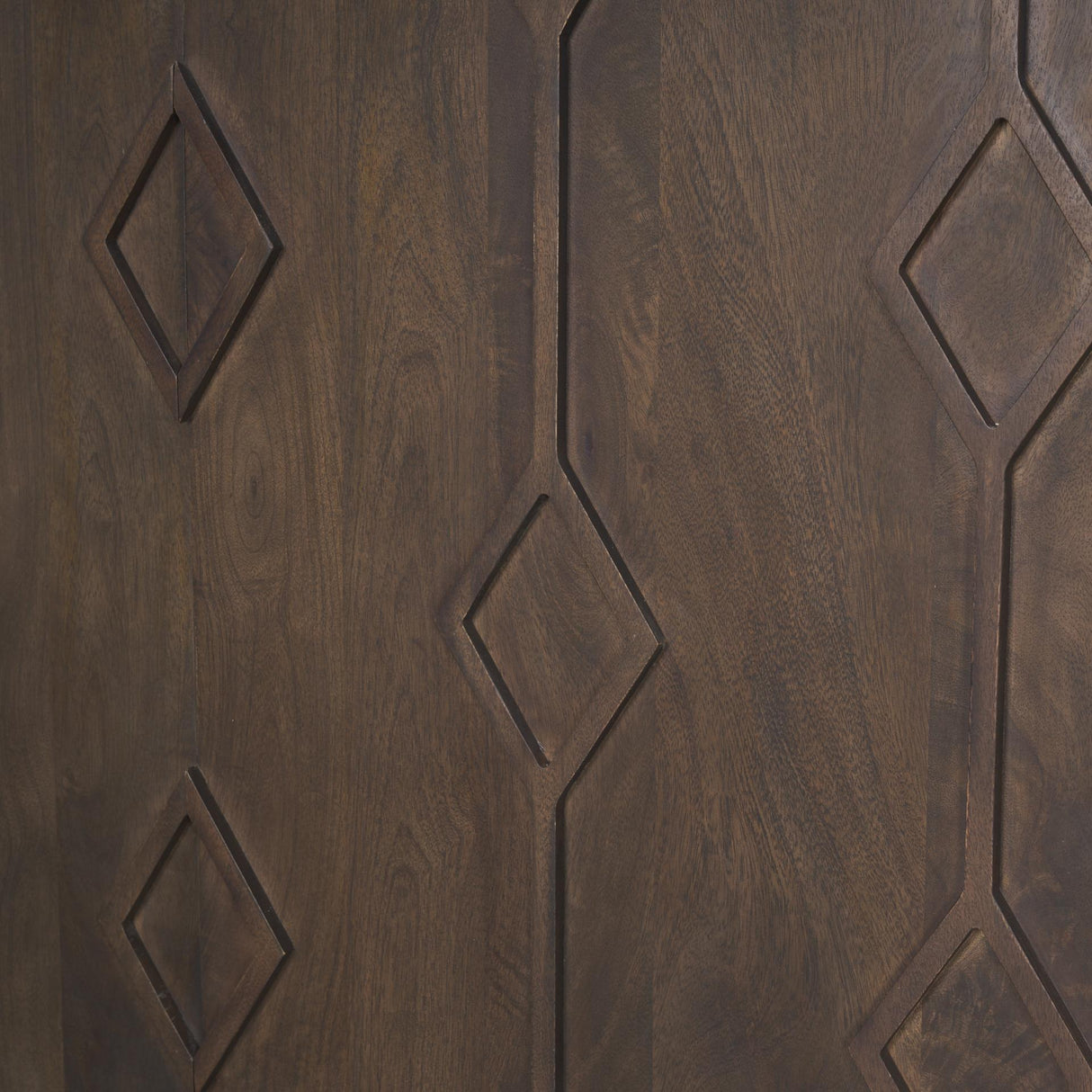 Mercana Heera Dark Brown Diamond Motif w/ Shelf Accent Cabinet