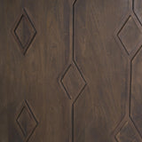 Mercana Heera Dark Brown Diamond Motif w/ Shelf Accent Cabinet