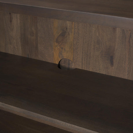 Mercana Heera Dark Brown Diamond Motif w/ Shelf Accent Cabinet