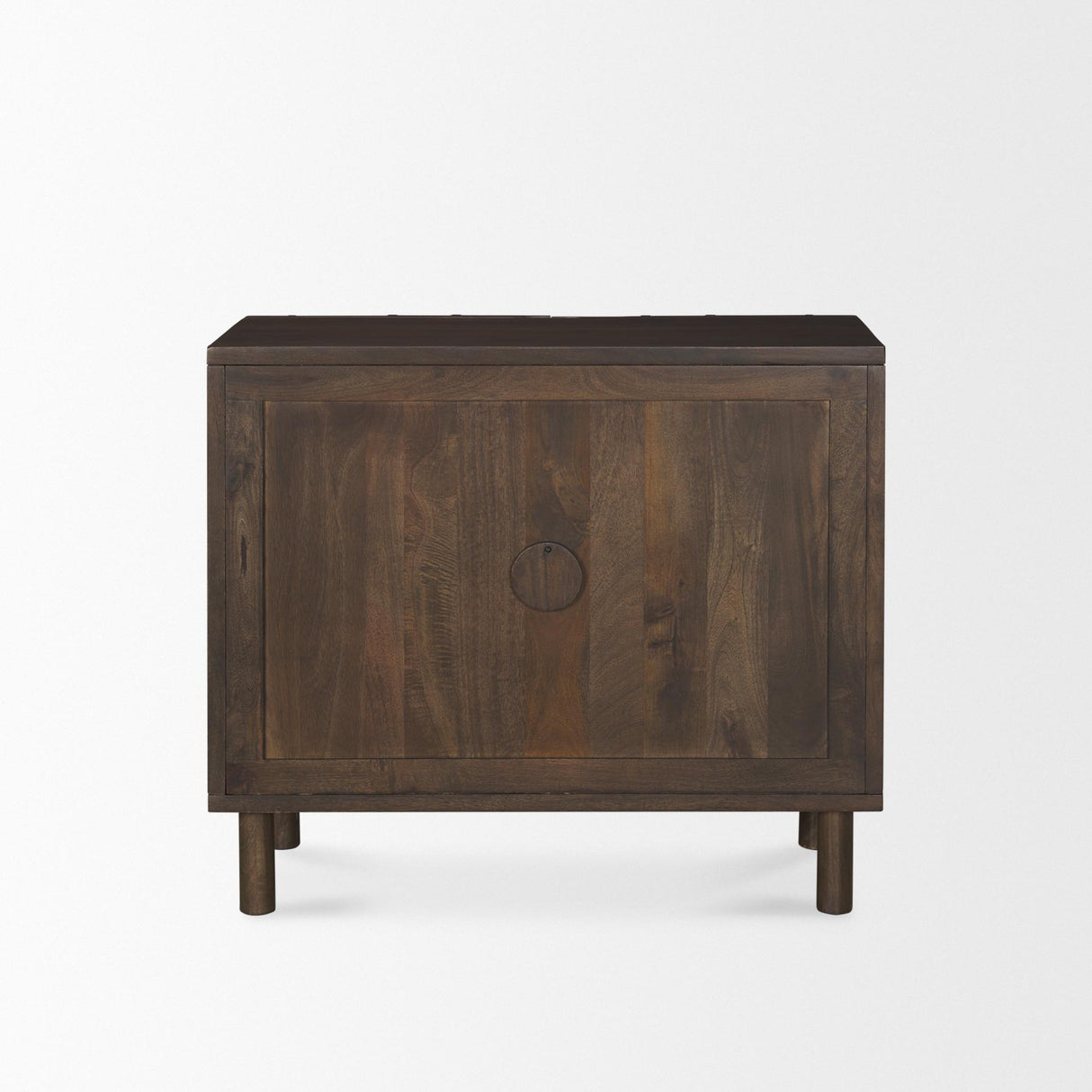 Mercana Heera Dark Brown Diamond Motif w/ Shelf Accent Cabinet