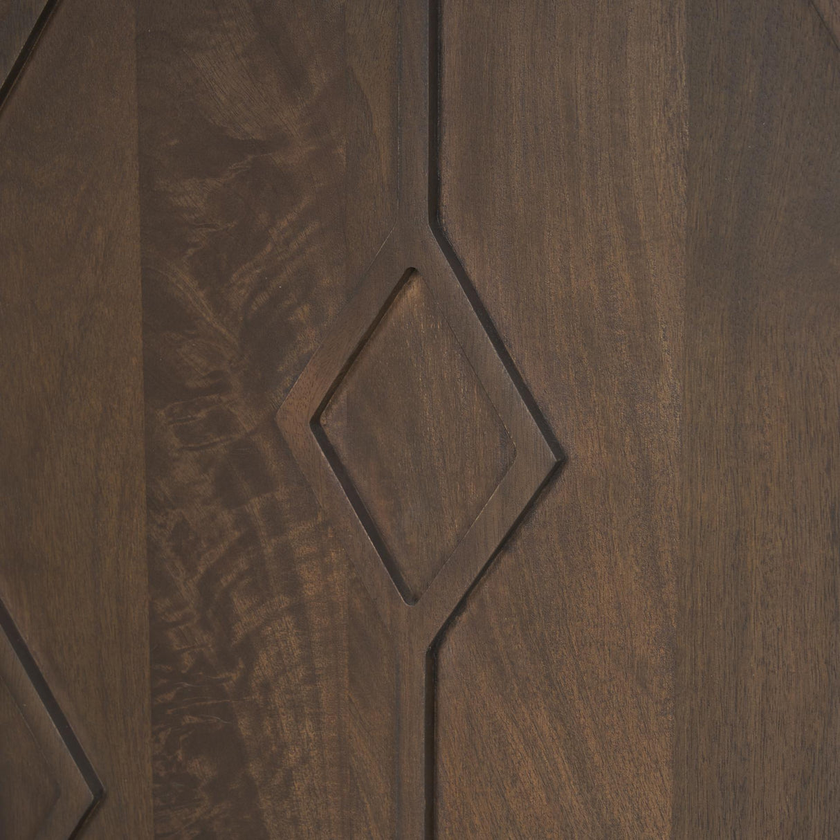Mercana Heera Dark Brown Diamond Motif w/ Shelf Sideboard