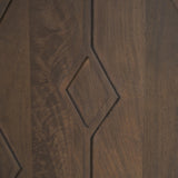 Mercana Heera Dark Brown Diamond Motif w/ Shelf Sideboard