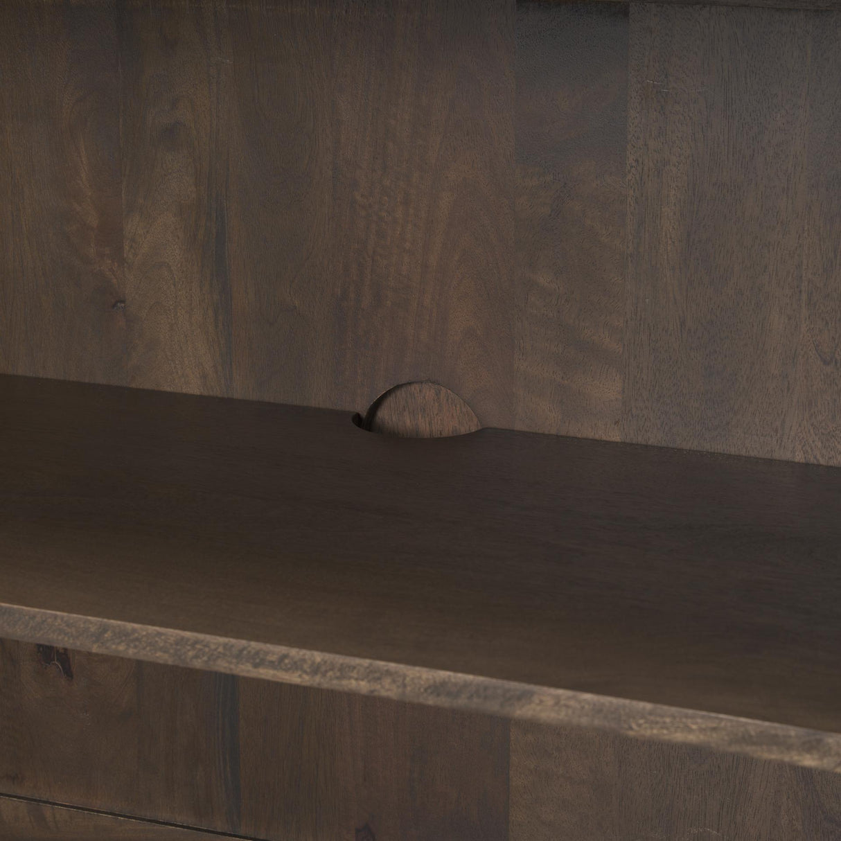 Mercana Heera Dark Brown Diamond Motif w/ Shelf Sideboard