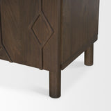 Mercana Heera Dark Brown Diamond Motif w/ Shelf Sideboard