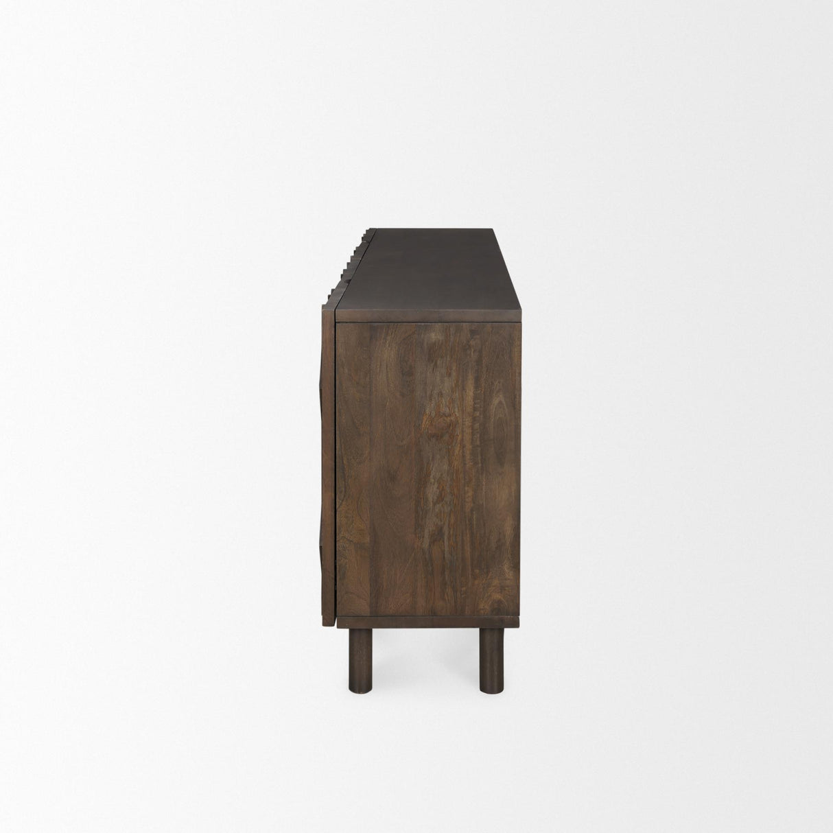 Mercana Heera Dark Brown Diamond Motif w/ Shelf Sideboard