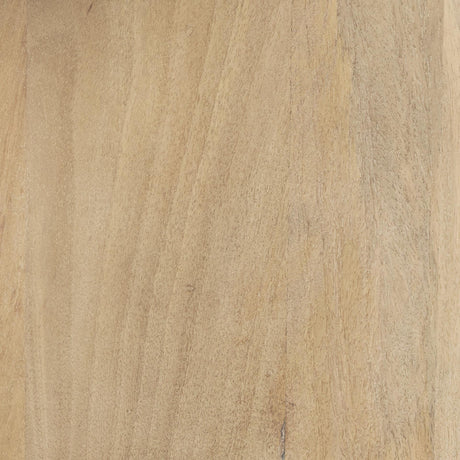 Mercana Bianca Light Brown Wood w/ Round Marble Top Coffee Table