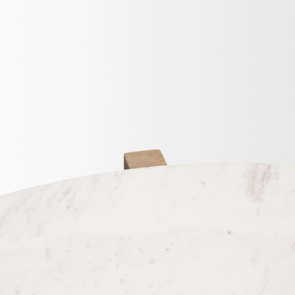 Mercana Bianca Light Brown Wood w/ Round Marble Top Coffee Table