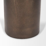 Mercana Petria Antiqued Gold Textured Metal Taper Candle Holders