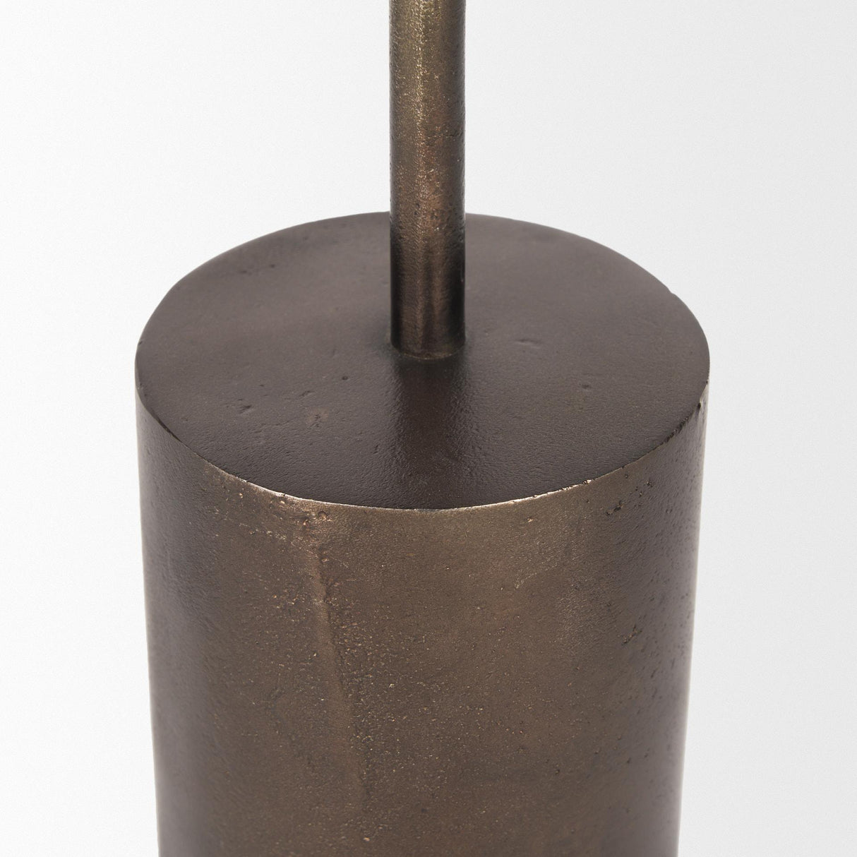 Mercana Petria Antiqued Gold Textured Metal Taper Candle Holders