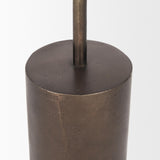 Mercana Petria Antiqued Gold Textured Metal Taper Candle Holders