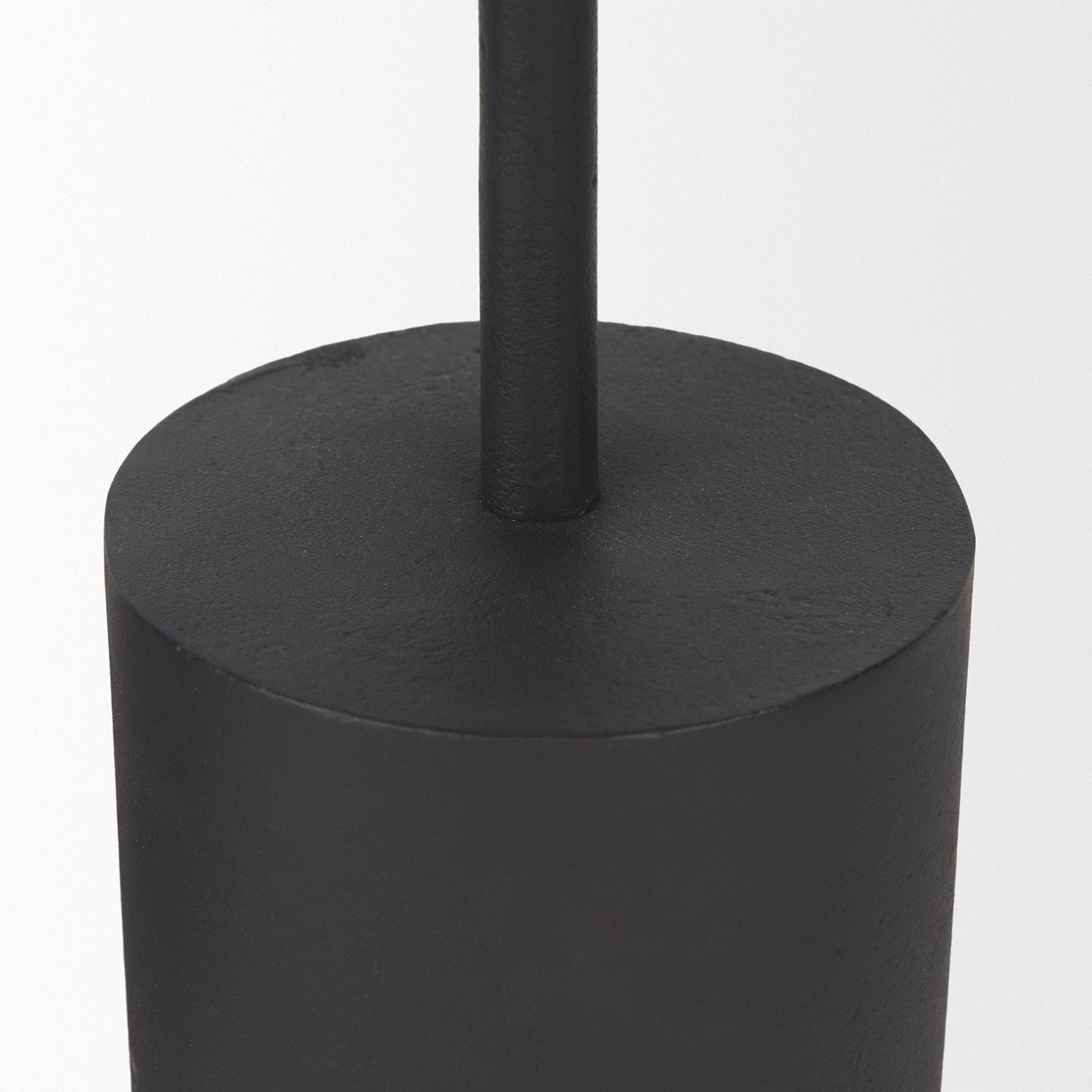 Mercana Petria Matte Black Textured Metal Taper Candle Holders