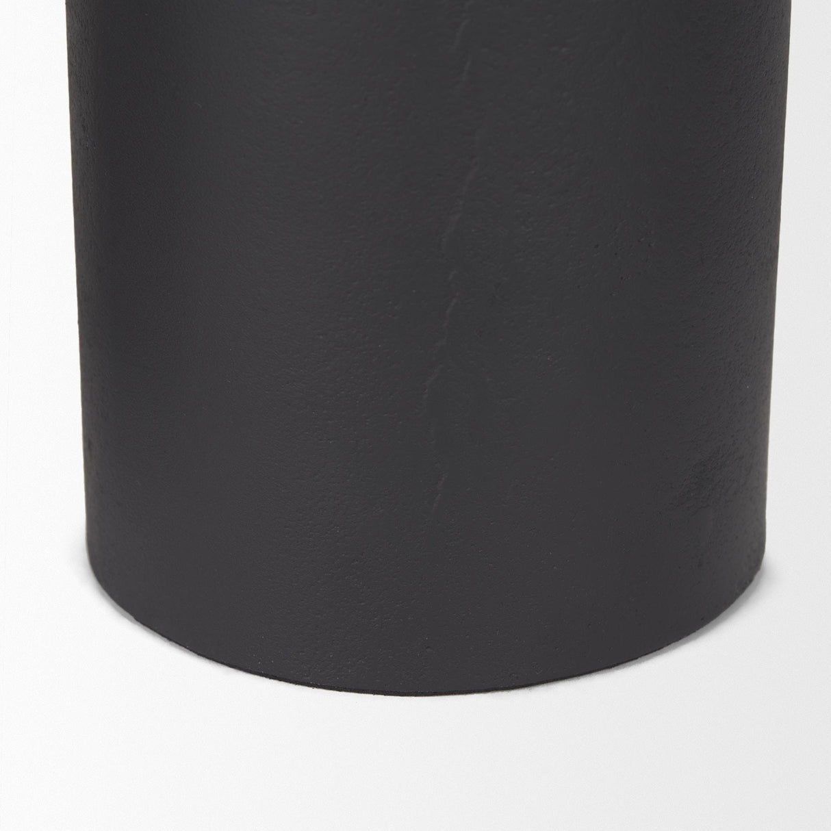 Mercana Petria Matte Black Textured Metal Taper Candle Holders