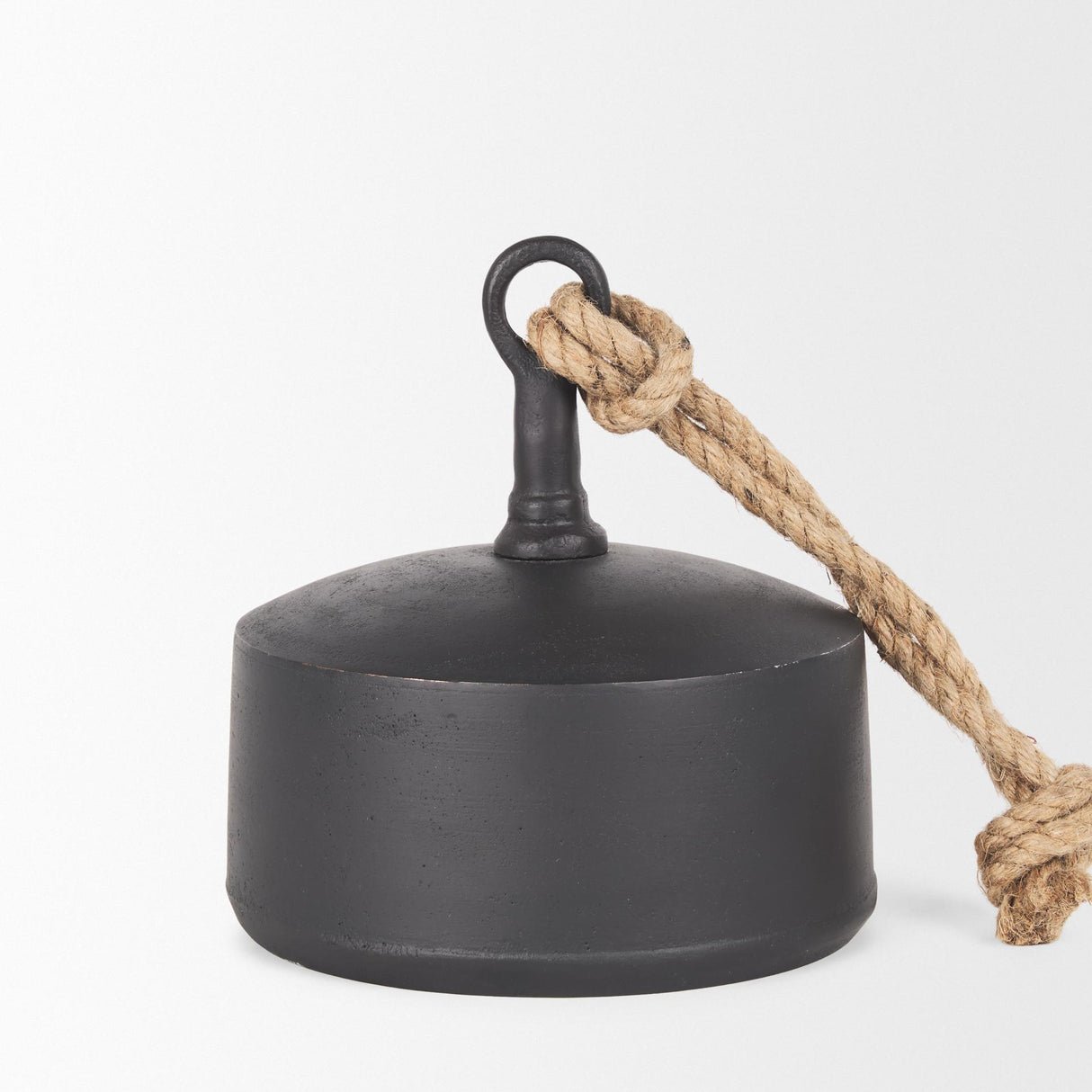 Mercana Quincy Large Matte Black Metal Decorative Bell Object