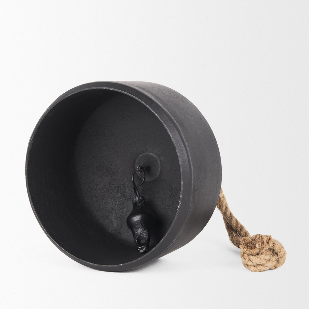Mercana Quincy Large Matte Black Metal Decorative Bell Object