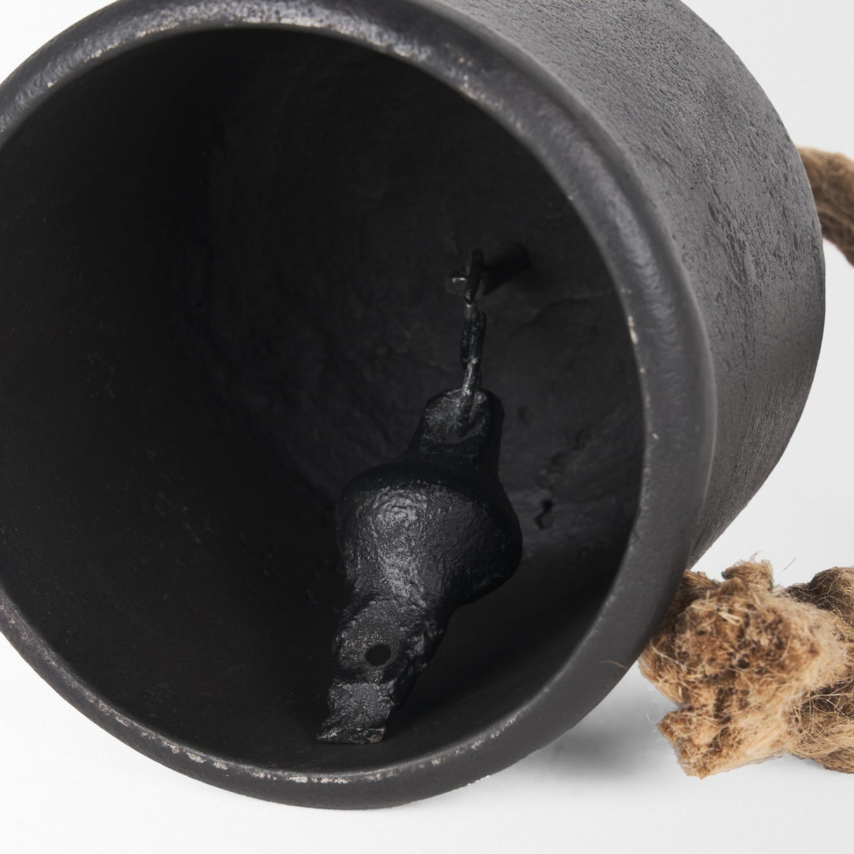 Mercana Quincy Medium Matte Black Metal Decorative Bell Object