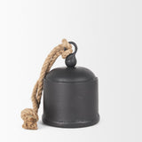 Mercana Quincy Medium Matte Black Metal Decorative Bell Object