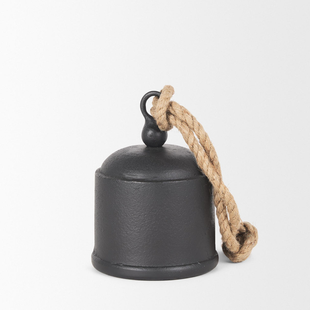 Mercana Quincy Medium Matte Black Metal Decorative Bell Object