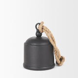 Mercana Quincy Medium Matte Black Metal Decorative Bell Object