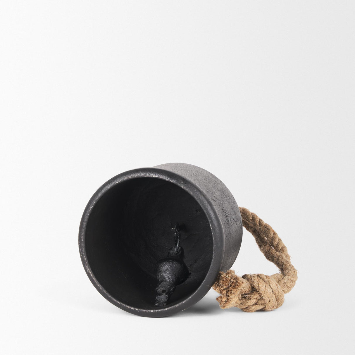 Mercana Quincy Medium Matte Black Metal Decorative Bell Object