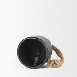 Mercana Quincy Medium Matte Black Metal Decorative Bell Object