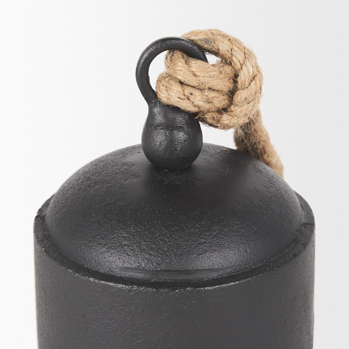 Mercana Quincy Medium Matte Black Metal Decorative Bell Object