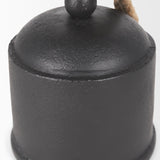 Mercana Quincy Medium Matte Black Metal Decorative Bell Object