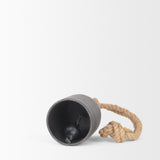 Mercana Quincy Small Matte Black Metal Decorative Bell Object