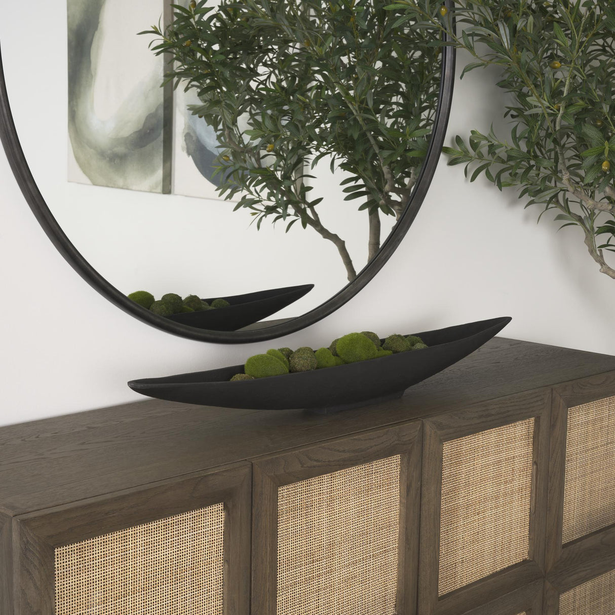 Mercana Piero Large Matte Black Metal Decorative Bowl