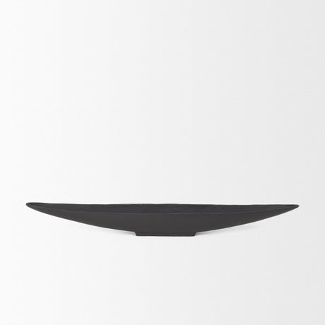 Mercana Piero Large Matte Black Metal Decorative Bowl