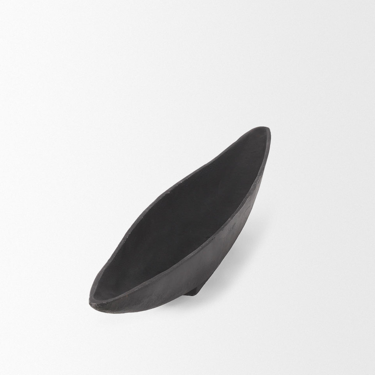 Mercana Piero Large Matte Black Metal Decorative Bowl