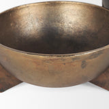 Mercana Quita Large Gold Metal Decorative Bowls (Set of 2)