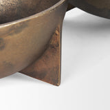 Mercana Quita Large Gold Metal Decorative Bowls (Set of 2)