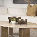 Mercana Quita Large Gold Metal Decorative Bowls (Set of 2)