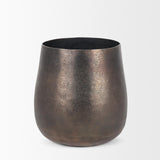 Mercana Quade Small Gold Metal Planter