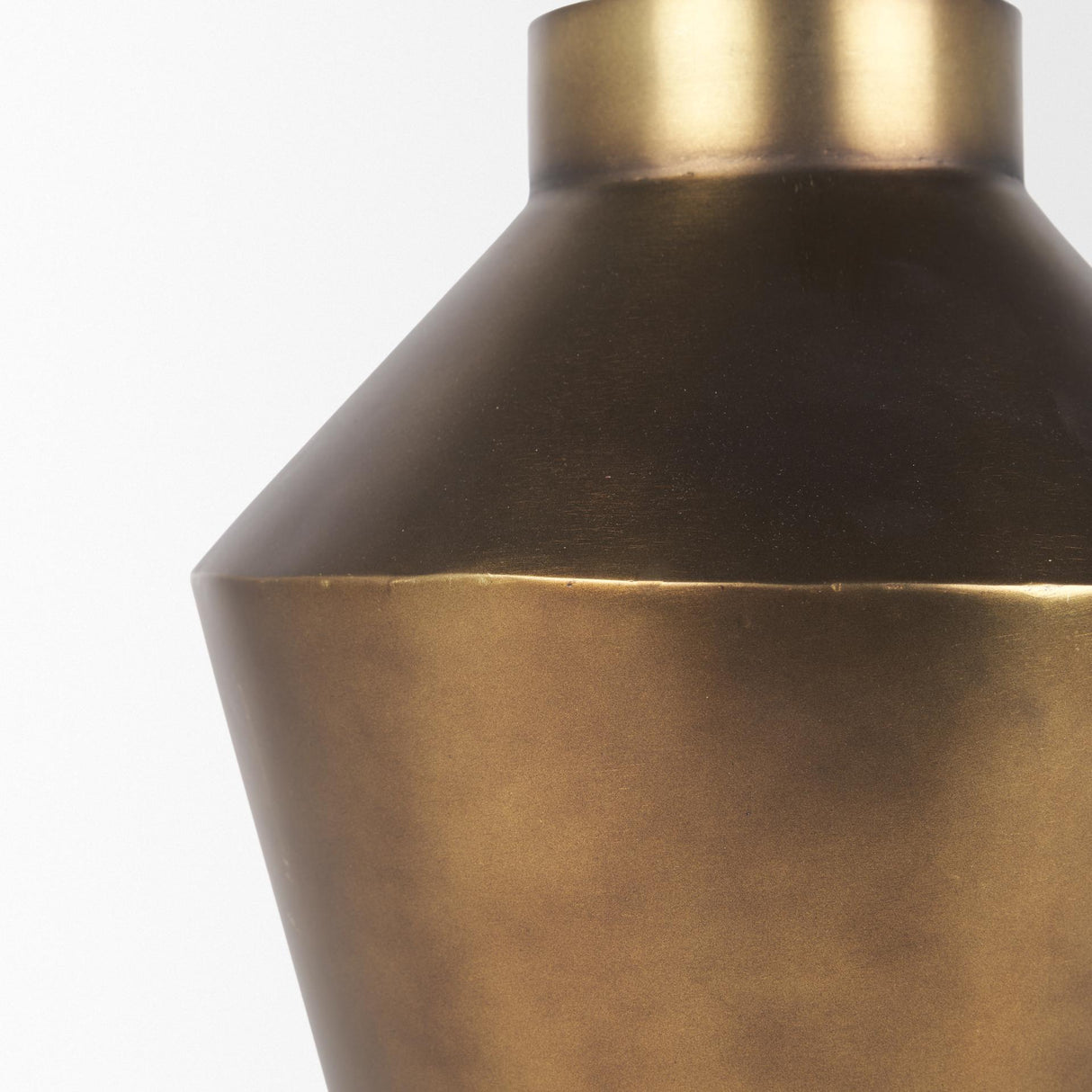 Mercana Perrin Large Brushed Gold Metal Decorative Vase
