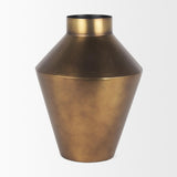 Mercana Perrin Large Brushed Gold Metal Decorative Vase
