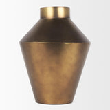Mercana Perrin Large Brushed Gold Metal Decorative Vase