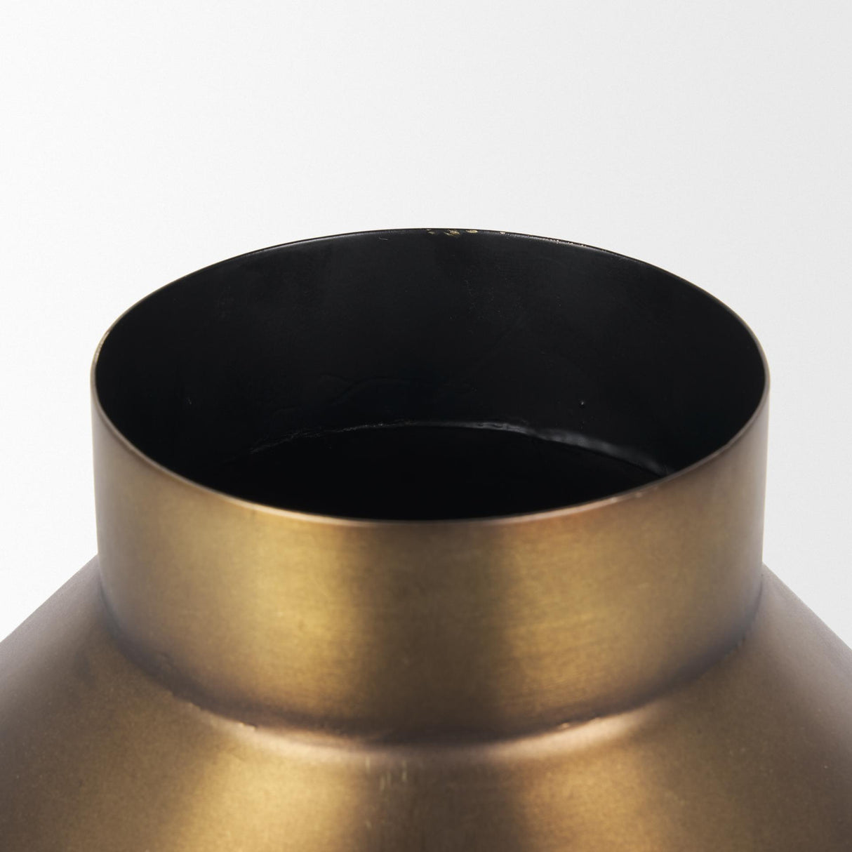 Mercana Perrin Large Brushed Gold Metal Decorative Vase