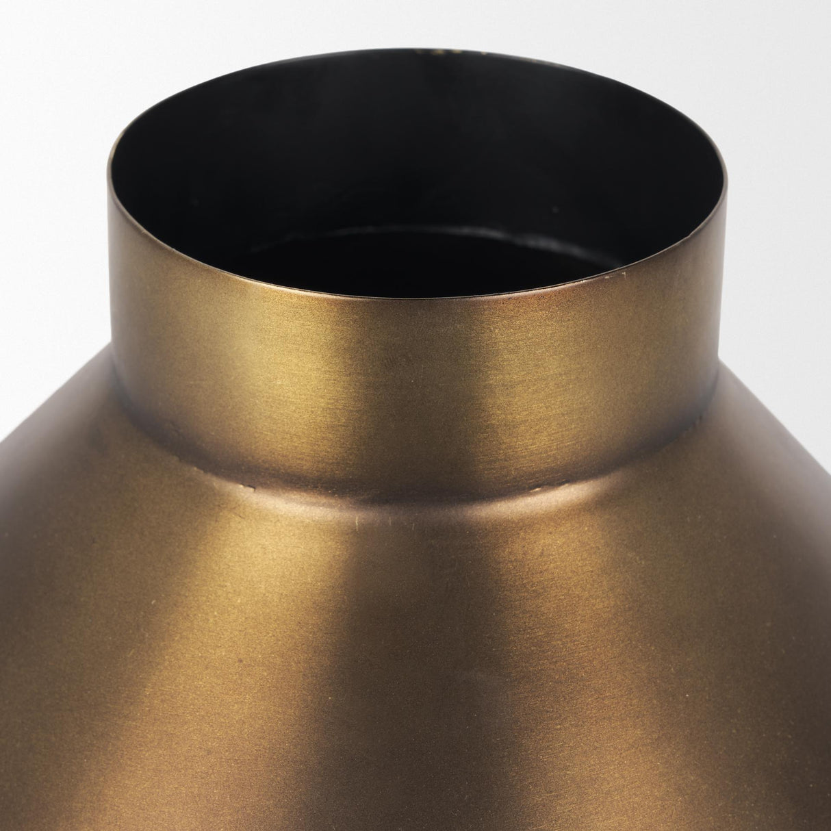 Mercana Perrin Large Brushed Gold Metal Decorative Vase