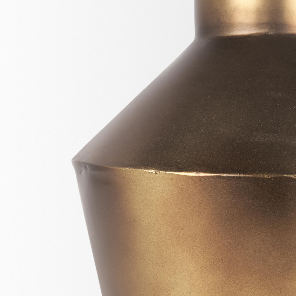 Mercana Perrin Small Brushed Gold Metal Decorative Vase