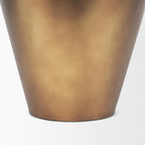 Mercana Perrin Small Brushed Gold Metal Decorative Vase