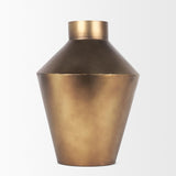 Mercana Perrin Small Brushed Gold Metal Decorative Vase