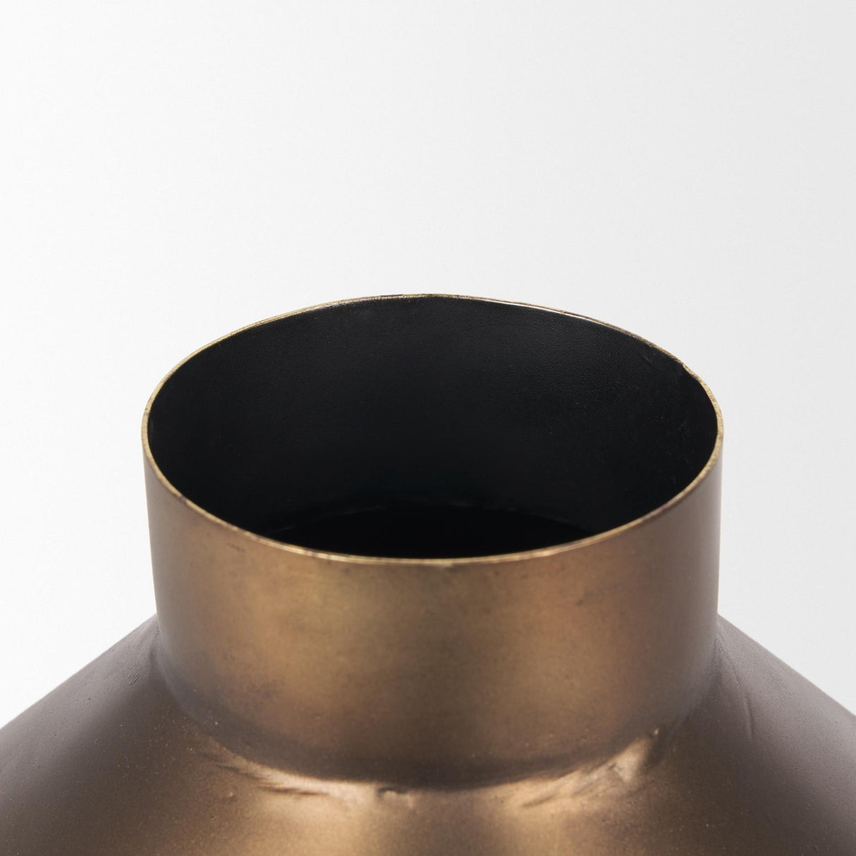 Mercana Perrin Small Brushed Gold Metal Decorative Vase